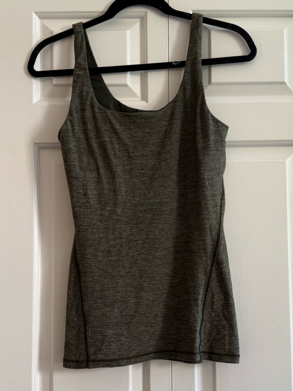 lululemon athletica Heathered Olive Scoop Tank